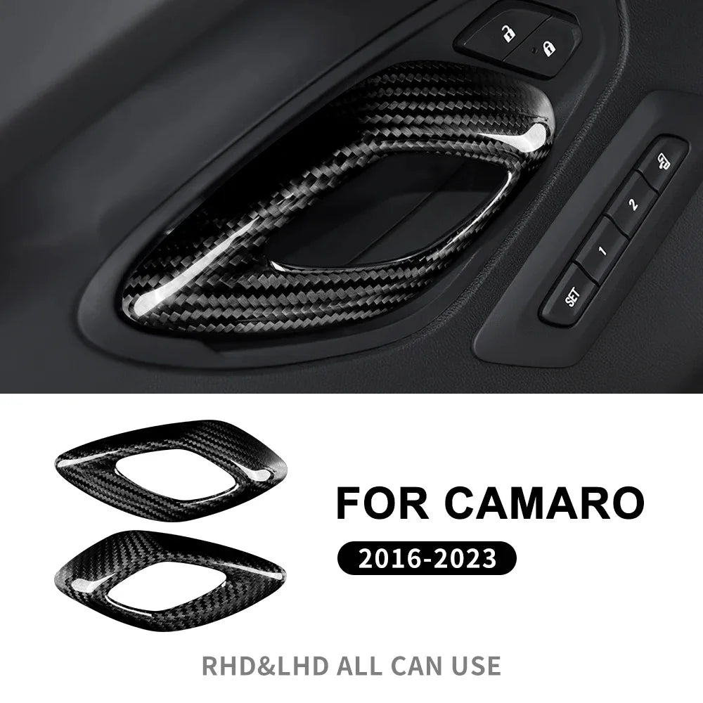 Real Carbon Fiber for Chevrolet Camaro 2016 2017 2018 2019 2020 2021 2022 2023 Car Interior Trim Red Black Accessories Sticker