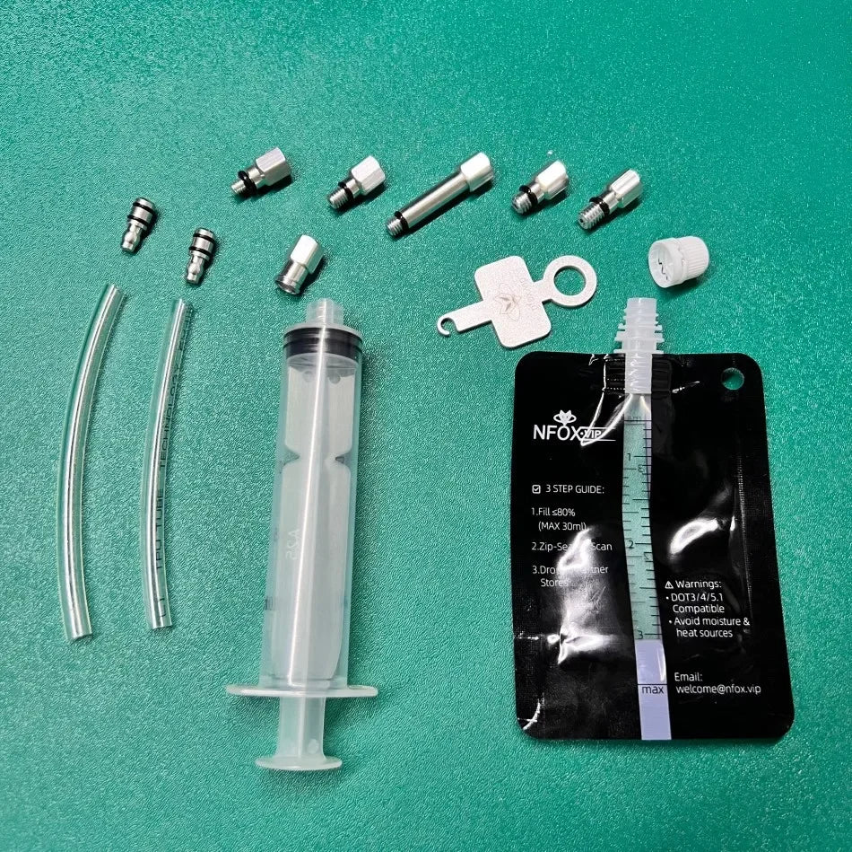 NFOX 14-Piece Aluminium Oil Change Tool Kit - For Bicycle/El