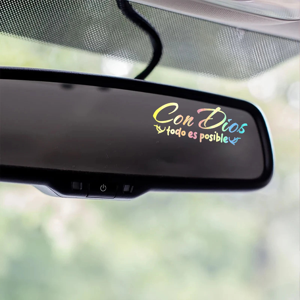 With God Everything Is Possible Stickers for Mirrors - Ideal Gifts for Glass Surfaces Car Trim Accessories