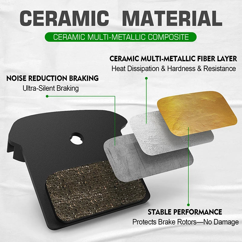 IIIPRO Bike Brake Pads Ceramic MTB Road Bicycle Disc Pad Wea