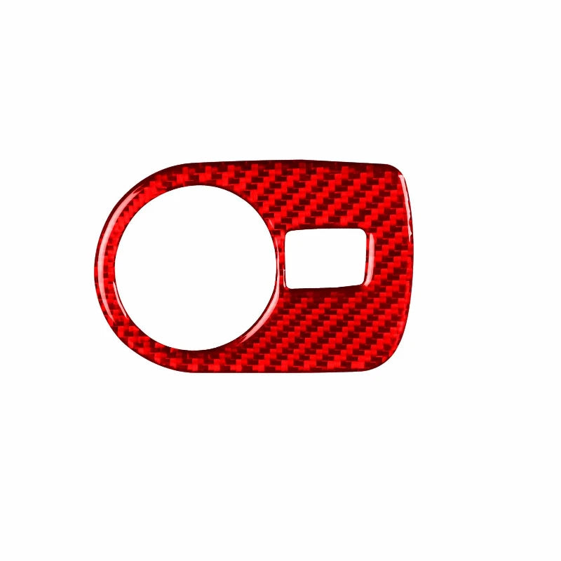 Real Soft Carbon Fiber Sticker For Seat Leon 2005 2006 2007 2008 2009 2010 2011 2012 LHD RHD Car Headlight Switch Frame Trim