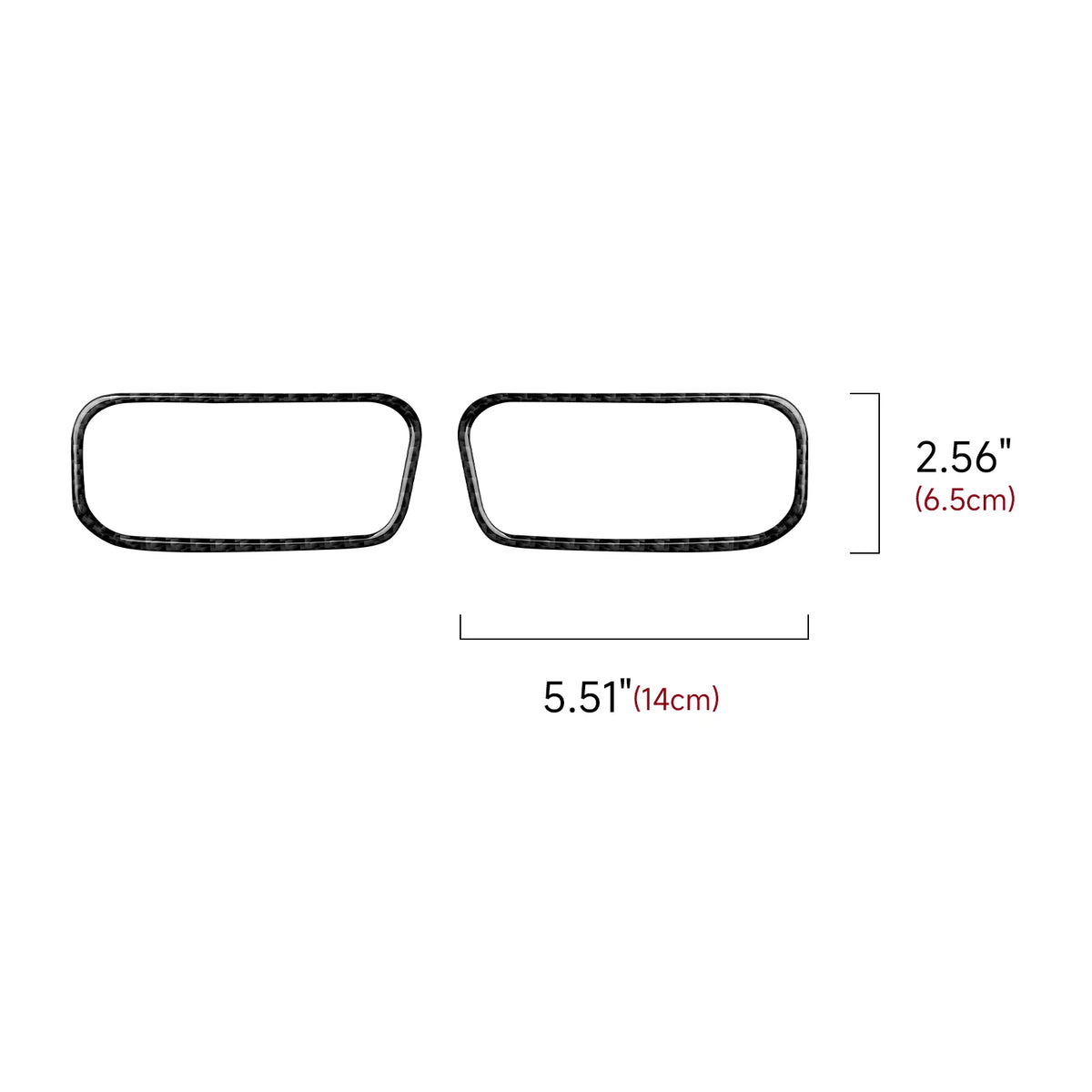 Carbon Fiber Interior Sticker. Car Center Console Side Air O