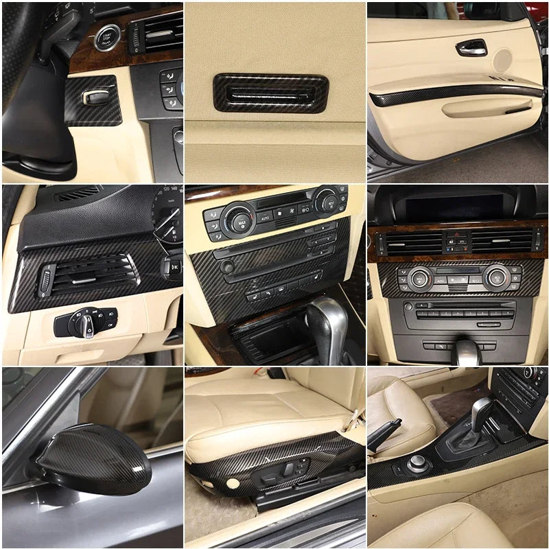 For BMW 3 Series E90 2005-2012 Car Carbon Fiber Interior Dec