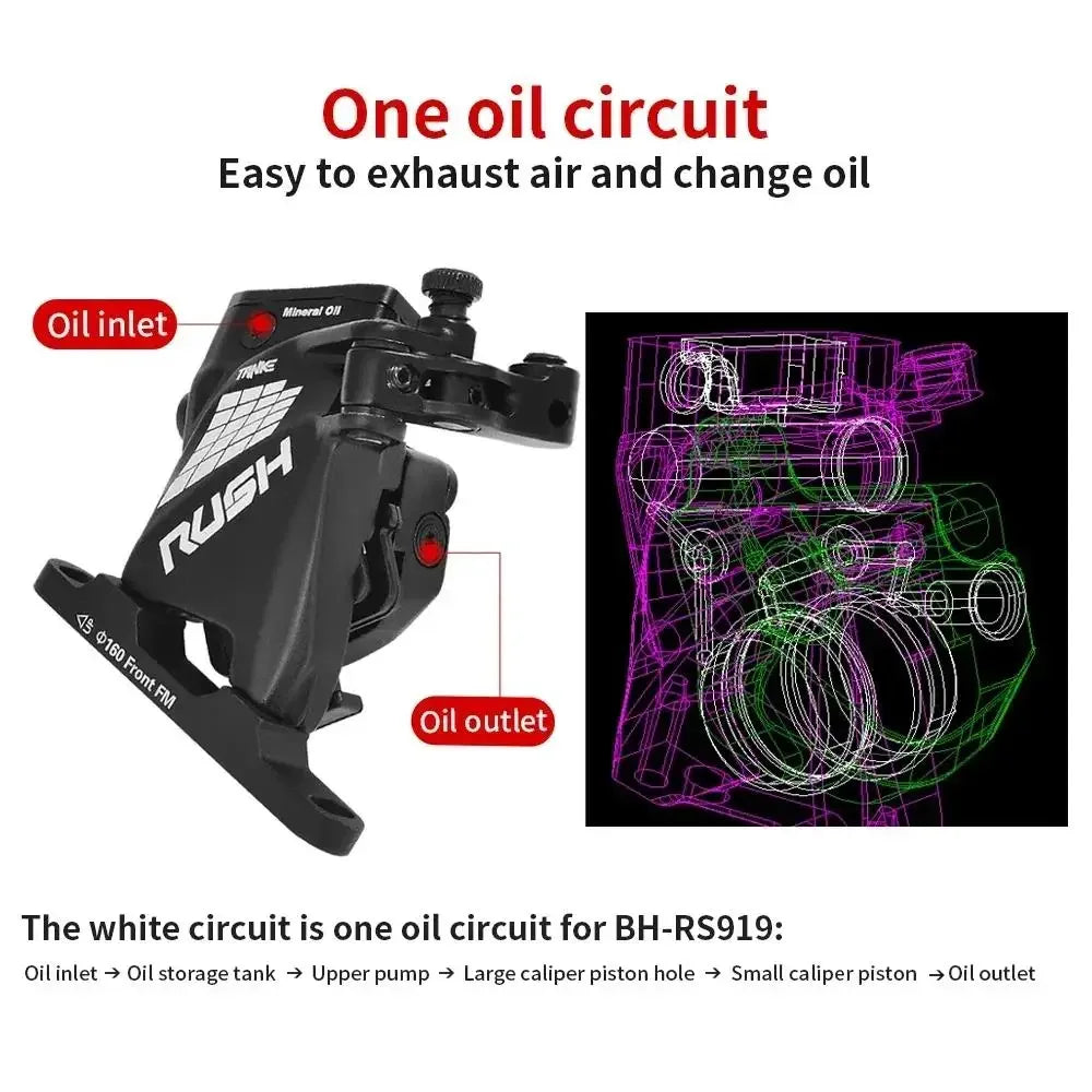 TANKE Line Pulling Oil Pressure Calipers Hydraulic Disc Brak