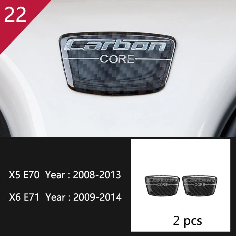 For BMW X5 X6 E70 E71 Accessories Car Interior Air Conditioning CD Console Panel Cover Decoration Trim Carbon Fiber Car Styling