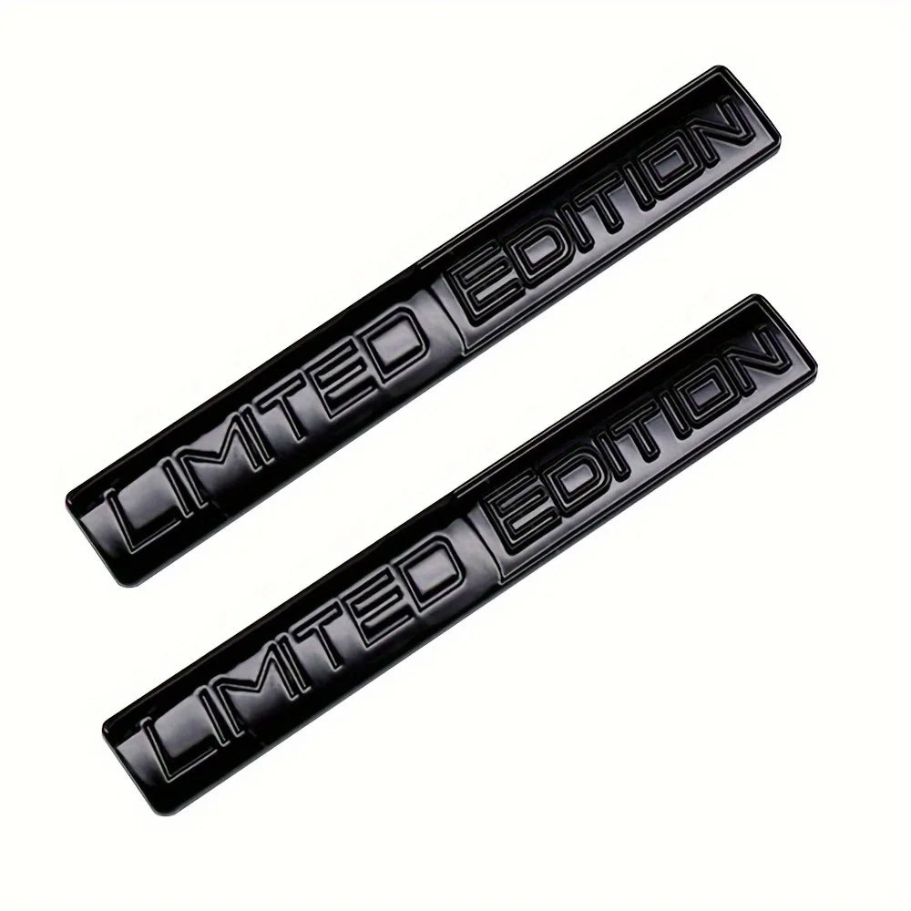 2PCS Limited Edition Emblem 3D Metal Badges Decal Sticker Au