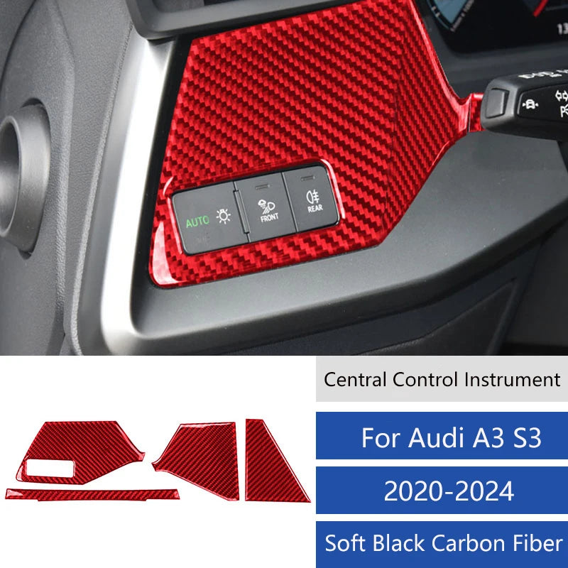 Real Soft Carbon Fiber Sticker for Audi A3 S3 8Y 2021 2022 2