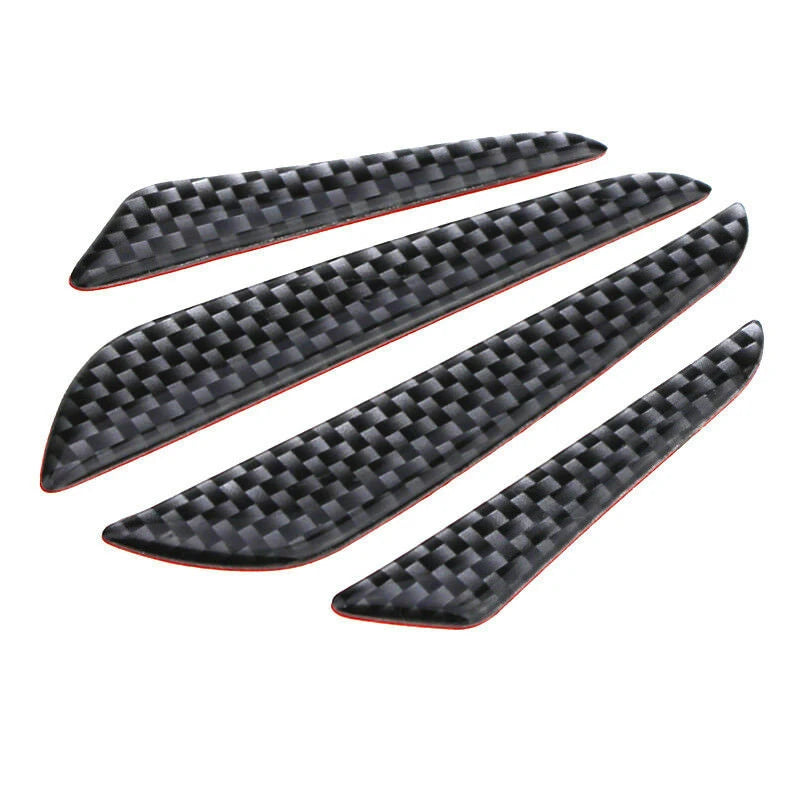 4x Anti-collision Trim Carbon Fiber Car Door Edge Guard Stri