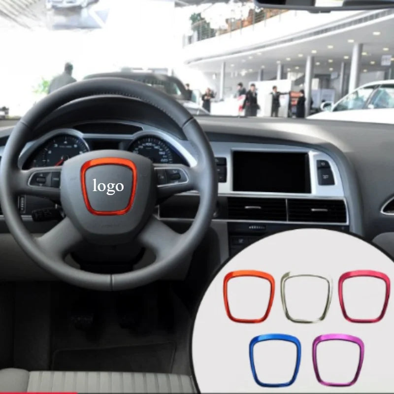 Car Trim Cover Sticker Chrome Steering Wheel Frame Replaceme