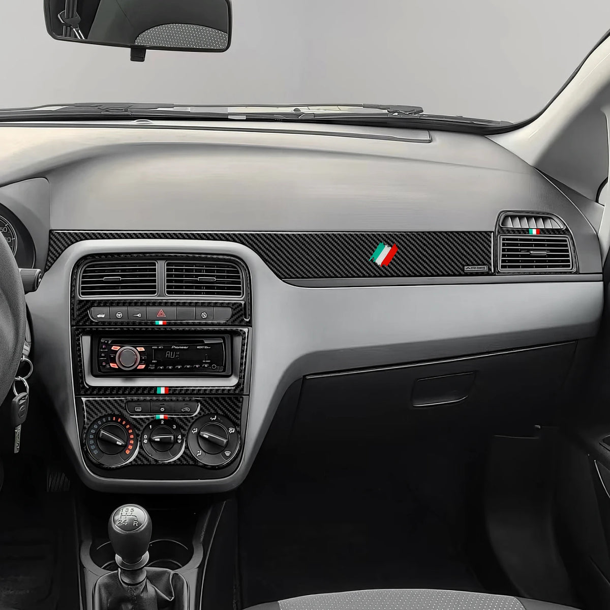 Car Side Air Outlet Panel.Carbon Fiber Trim Sticker.For Fiat