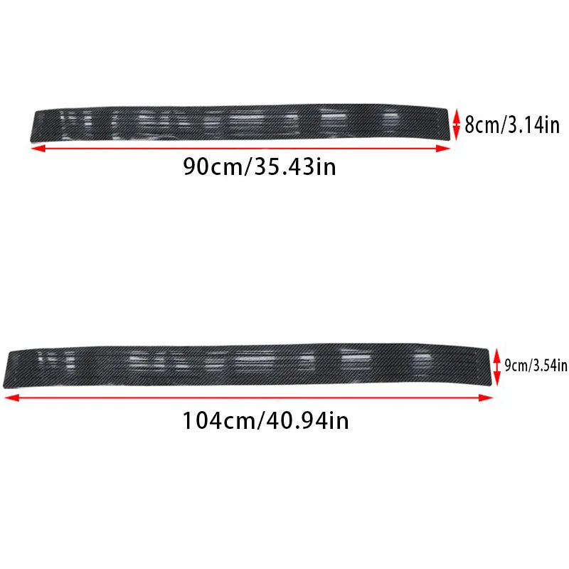 Carbon Fiber Universal Car Trunk Door Guard Strips Sill Plat