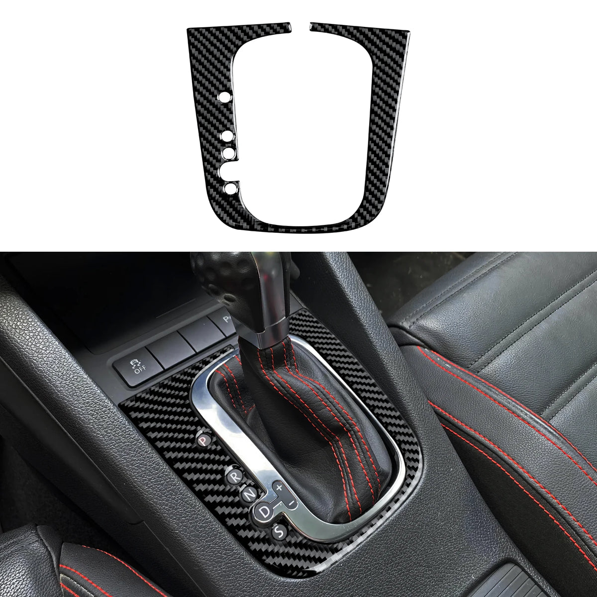 Car Center Console Gear Shift Panel For Volkswagen Golf VI MK6 GTI R Plus (2010-2014) Carbon Fiber Interior Sticker Trim Set Kit