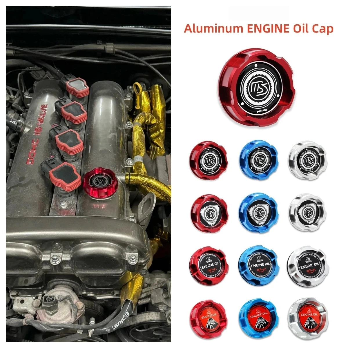 Aluminum ENGINE Oil Cap For MAZDASPEED RACING RX8 RX7 MIATA 