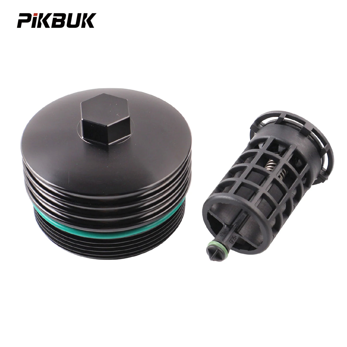 PIKBUK Aluminum BILLET OIL FILTER HOUSING FOR N20 N26 N52 N54 N55 S55 BMW 2.0L 3.0L Engines