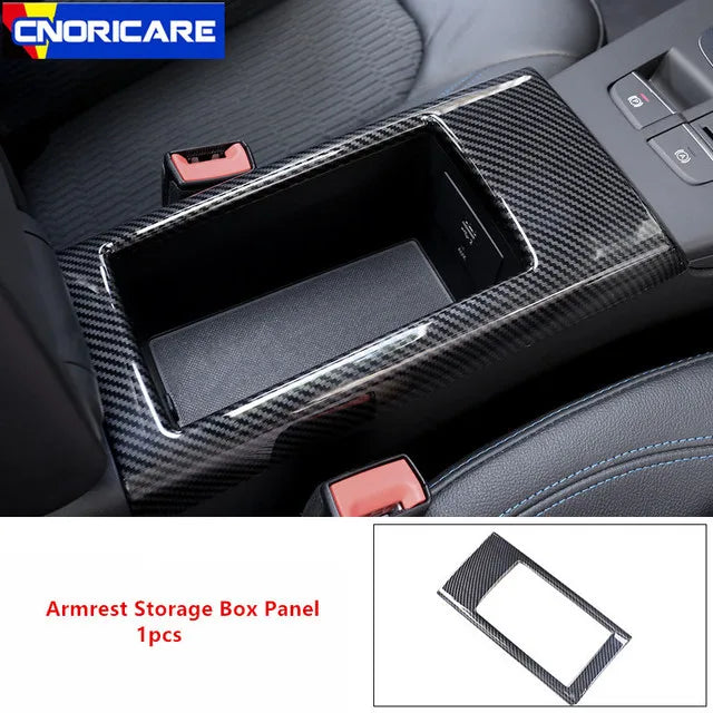 For Audi A3 8V S3 Center Console Dashboard Stickers Strips Carbon Fiber Car Door Decoration Cover Trim Auto Interior Accessories
