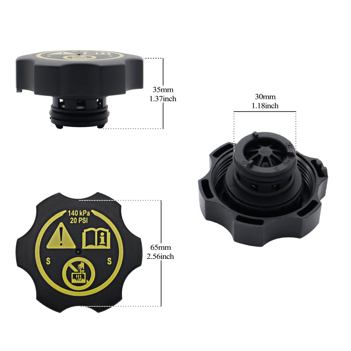 13502353 Car Tank Radiator Expansion Water Tank Cap For Vaux