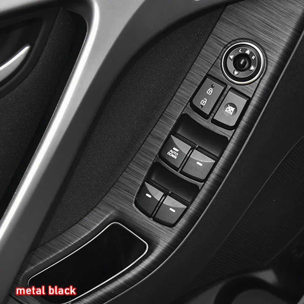 Car Styling Black Carbon Decal Car Window Lift Button Switch