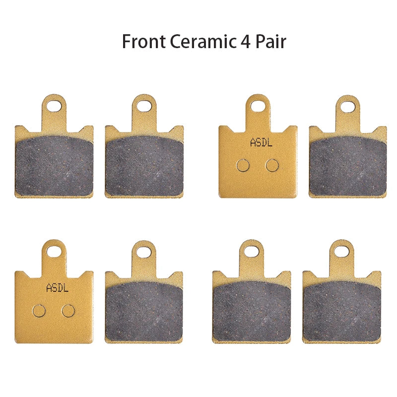 Motorcycle Ceramic Fiber Front Rear Brake Pads for KAWASAKI GTR ZZR 1400 GTR1400 ZZR1400 ZX1400 ZG1400 ABS Performance Sport