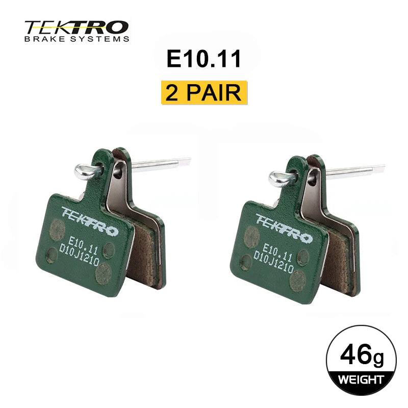 TEKTRO E10.11 MTB/Road Disc Brake Pads Resin-Metal 2mm Universal Compatible with Shimano M355/M395/495 & Tektro HD-M520/E350