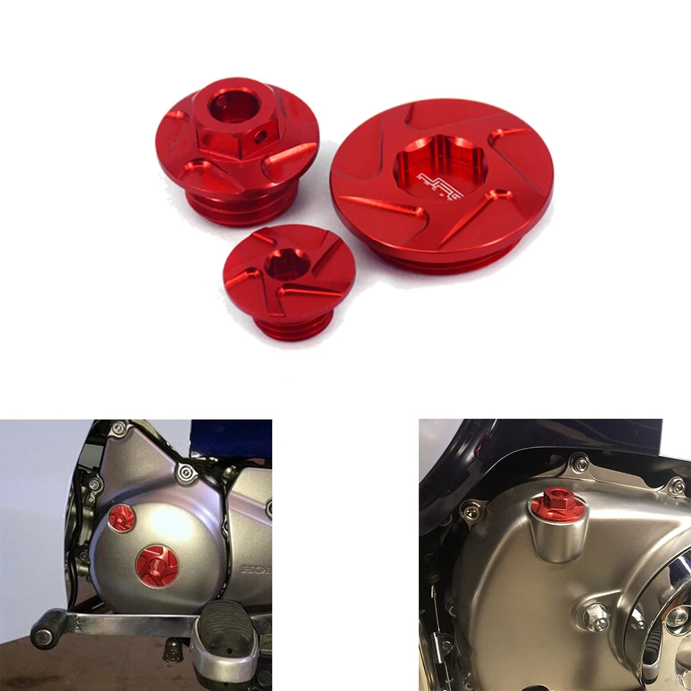 CNC Engine Timing Oil Plug Brake Fluid Reservoir Cap Chain Adjuster For HONDA CRF150R CRF250R CRF450R CRF450X CRF 250R 450R 450X