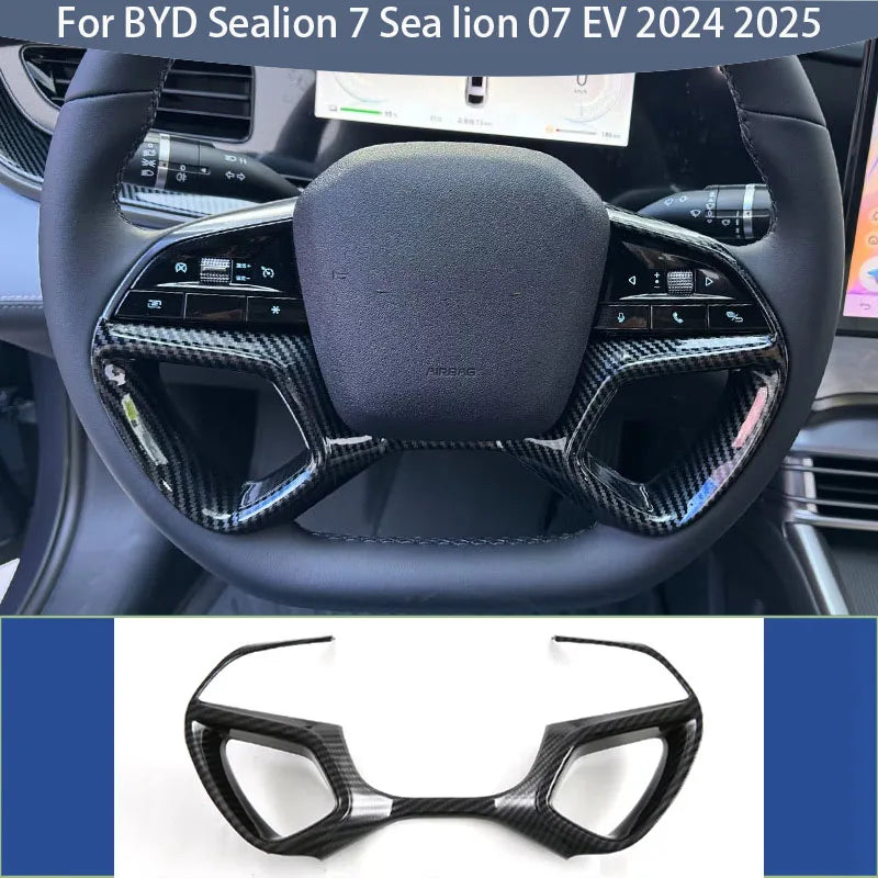 Car Steering Wheel Trim Decoration Carbon Fiber ABS Steering