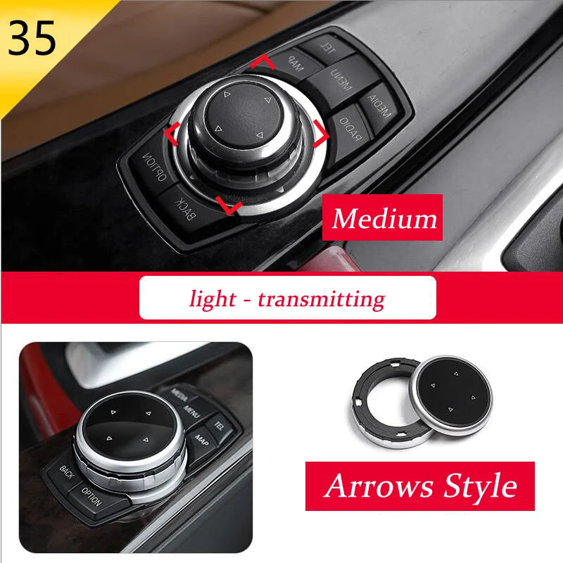 For BMW 5 Series F10 F11 F18 Accessories Stainless Steel Modified Interior Car Central Air Outlet Set Trim Sticker Frame Styling