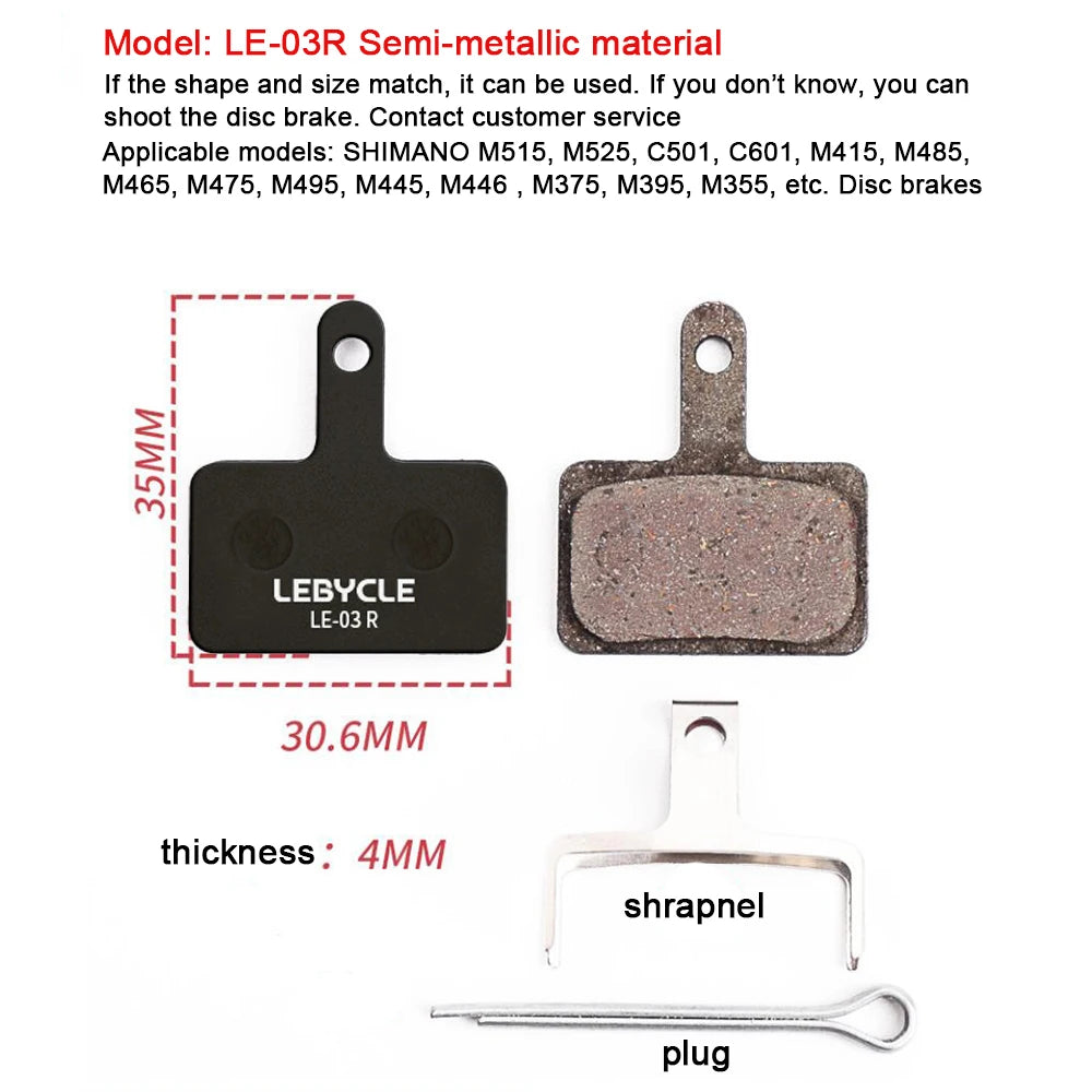 25 Pair MTB Bicycle Disc Brake Pads Resin/Metal/Ceramic Road