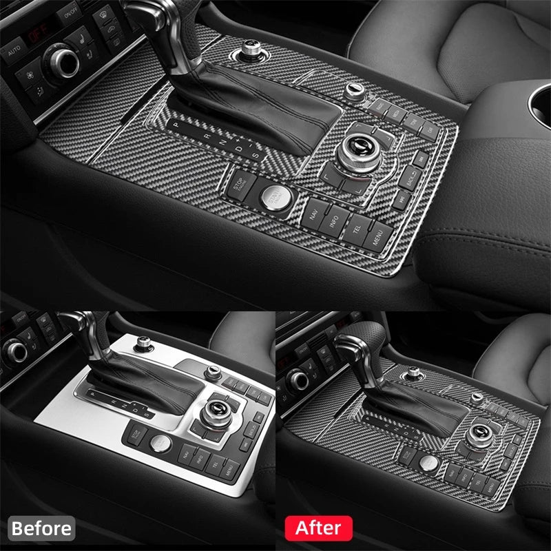 For Audi Q7 2007-2015 Car Accessories Carbon Fiber Interior 