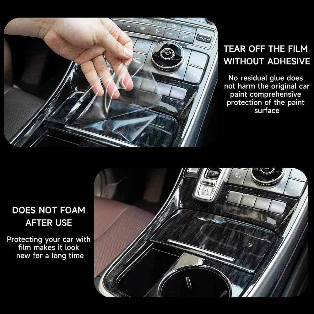Carbon Fiber 3D Interior PET Wrap Film Gear Shift Trim Stick