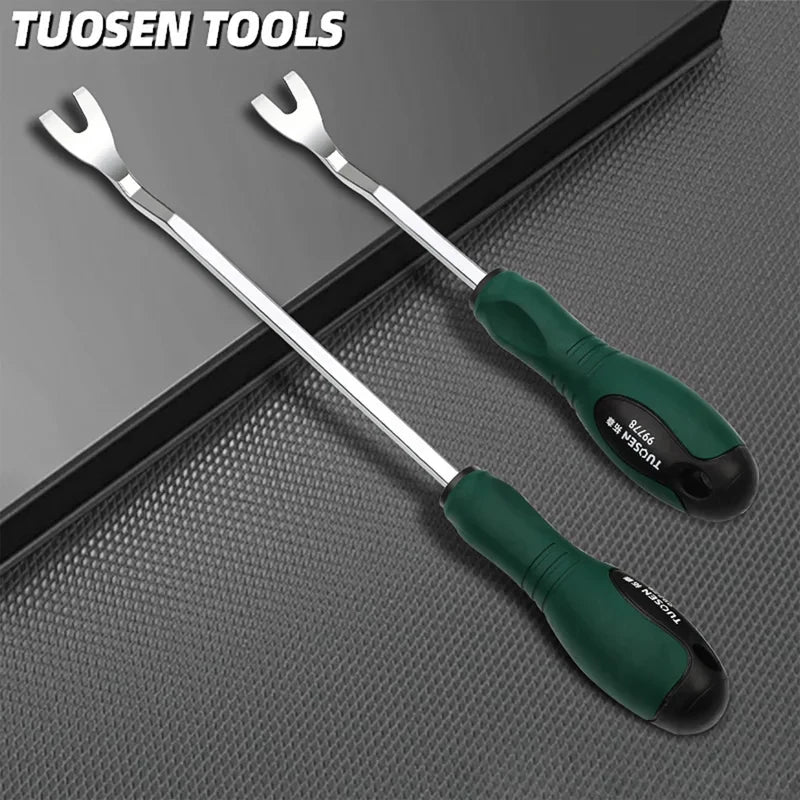 Auto Door Panel Clip Remover Tool Set Durable Steel Pry Bar 