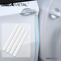 SEAMETAL 4PCS Extended Car Door Bumper Strip Transparent Bod