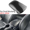 Car Armrest Box Cover For Ford Mustang 2015-2024 ABS Carbon 