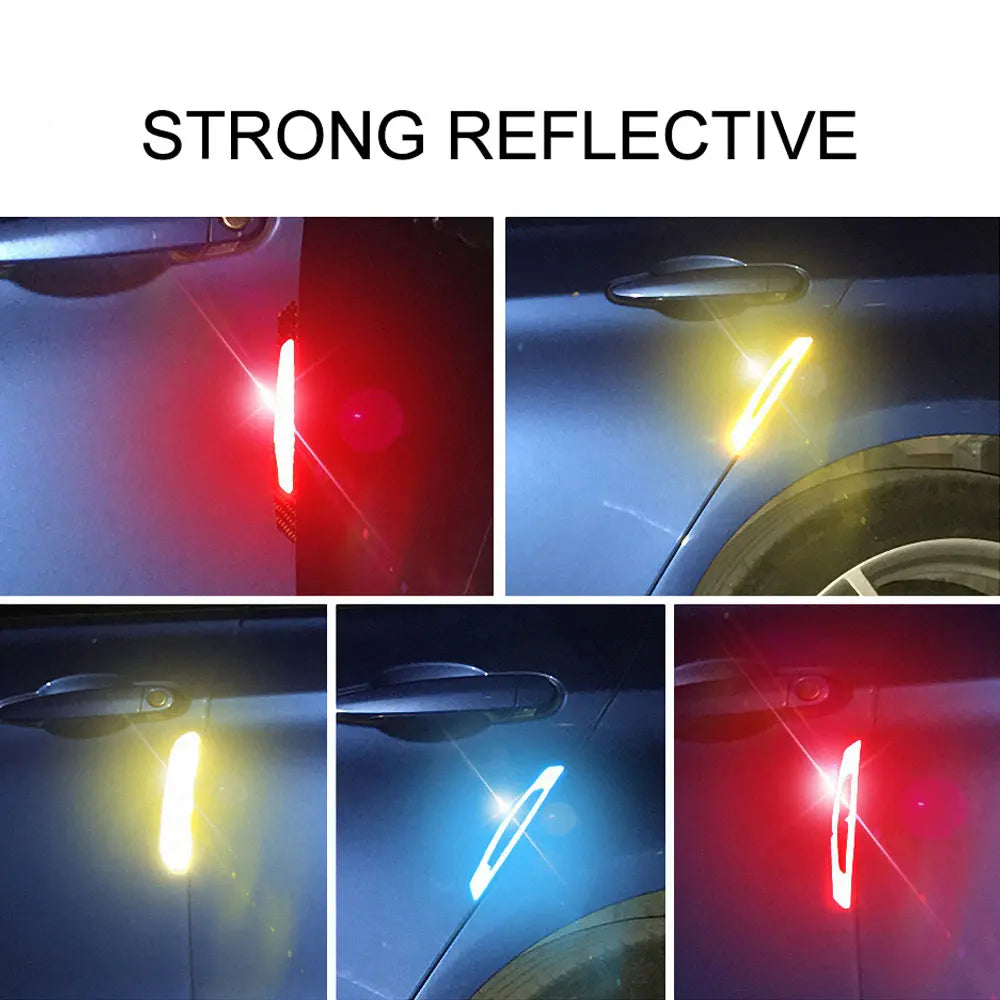 4Pcs/Set Reflective Warning Door Side Edge Protection Anti-S