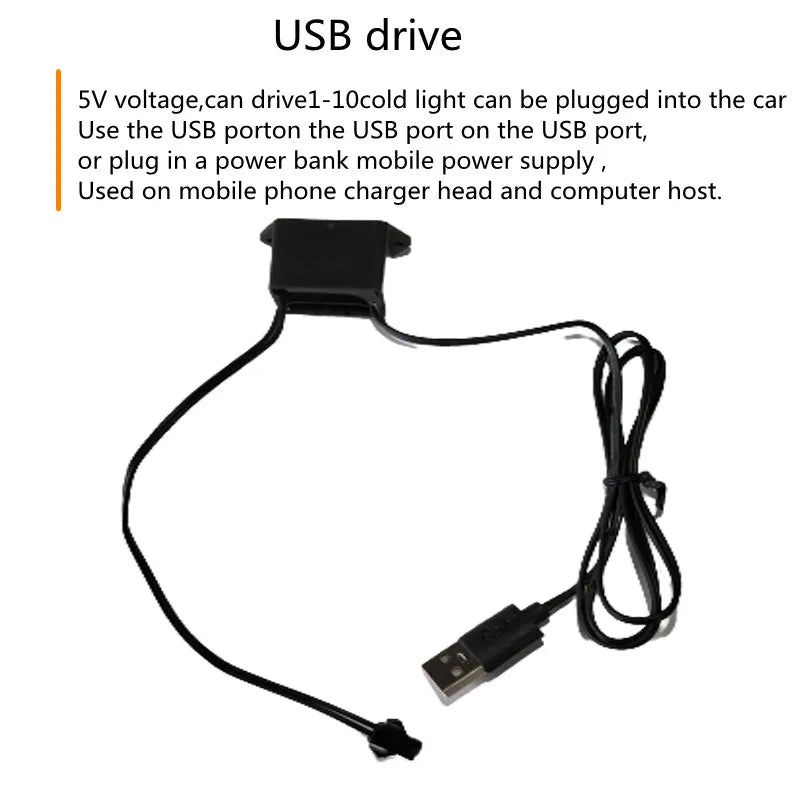 1M/3M/5M Car Interior Led Decorative Lamp EL Wiring Neon Str