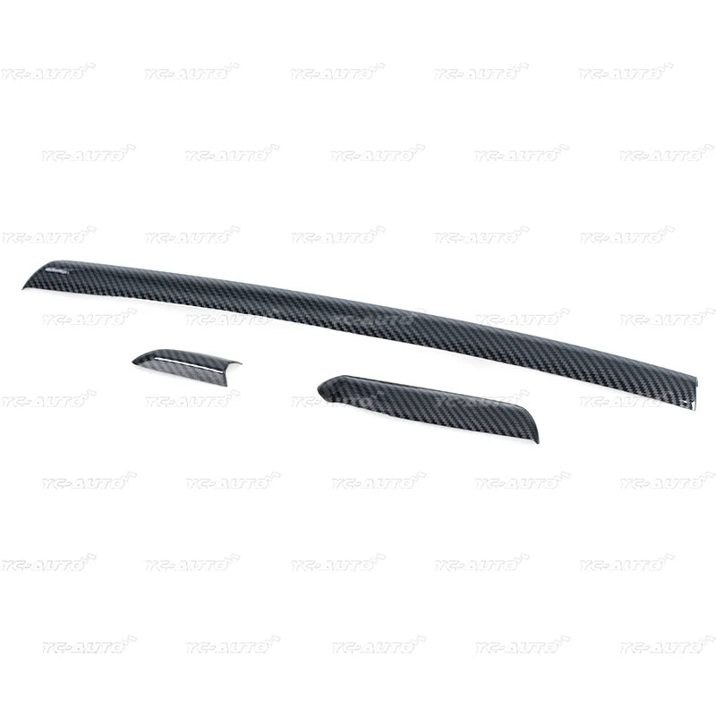 Car LHD Center Console Door Panel Carbon Fiber Trim ABS For 