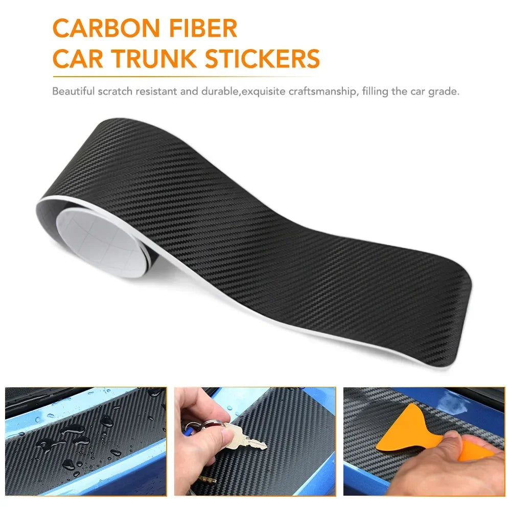 Universal Trunk Rear Guard Plate Sticker Car Rear Bumper Tri