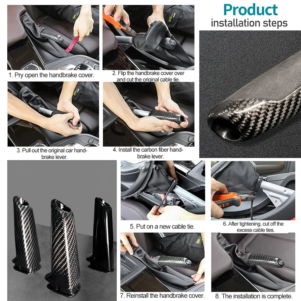 New Car Handbrake Grips Cover Trim For BMW E60 E90 E91 E92 E