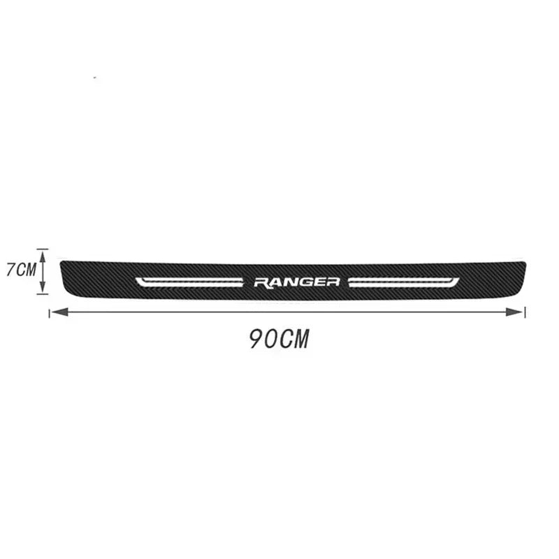 Car Door Sill Sticker Threshold Trim Decals Protective Strip Tape for Ford Ranger 2025 Kuga Ecosport Fiesta Edge Escape Tierra