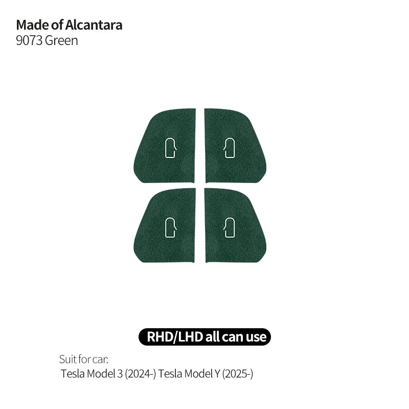 Made of Alcantara For Tesla Model 3 (2024-) Model Y(2025-) Door Switch Button Cover Trim Sticker Car Interior Tuning Accessories