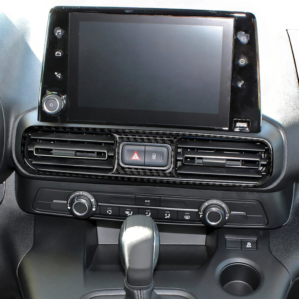 Carbon Fiber Interior Sticker. Car Center Console Side Air O