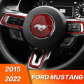 4pcs Carbon Fiber Car Steering Wheel Stickers Interior Trim 