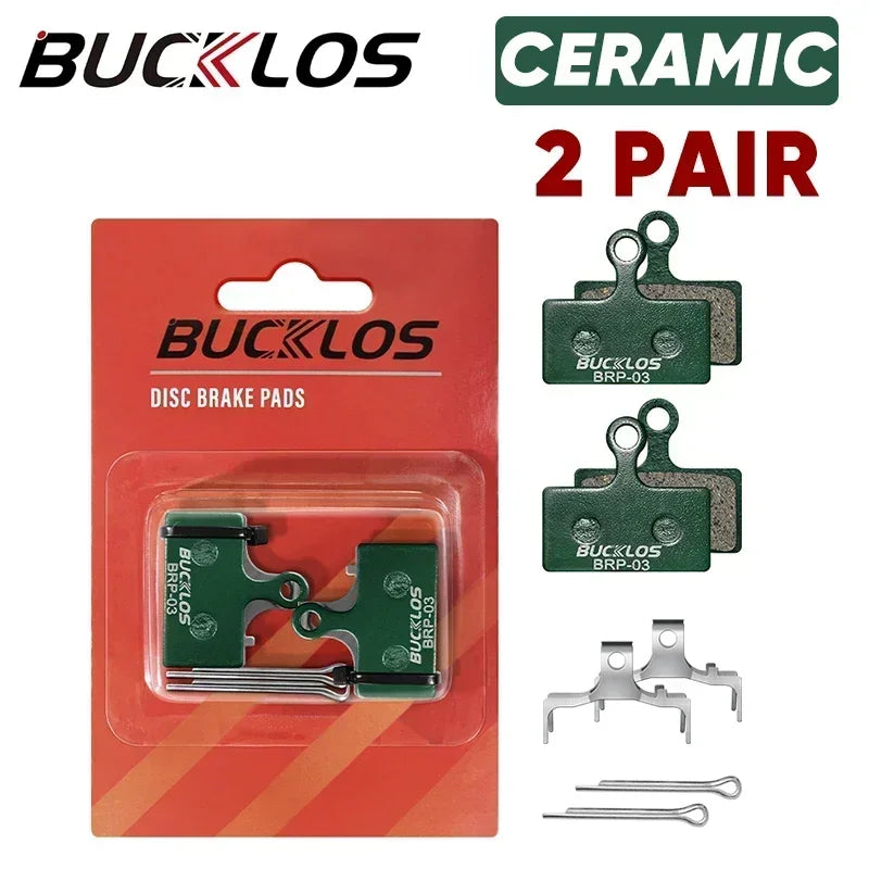 BUCKLOS B01S Brake Pads Bicycle Ceramic Disc Brake Pads for M9000 M9020 M975 M965 M9120 M8020 M8120 Cycling Brake Pad 2/4PC