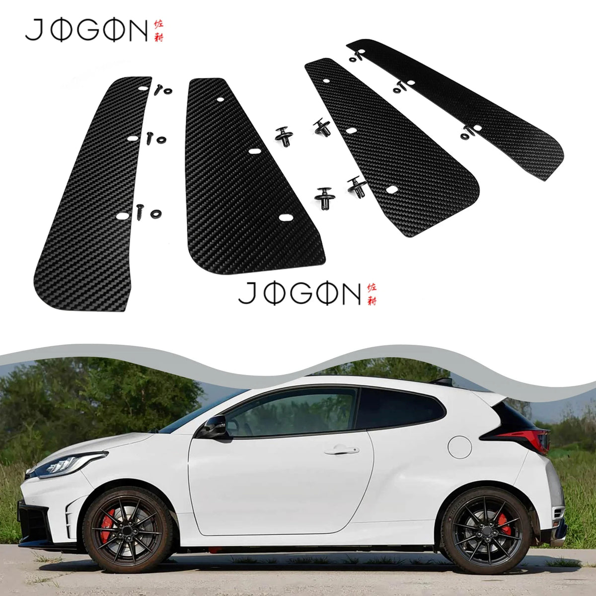 4Pcs Real Carbon Fiber Car Side Fender Mudflaps Splash Mud G