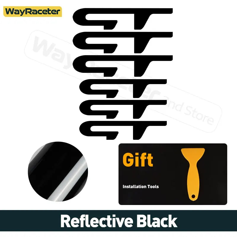 6 Pcs Car Brake Caliper Sticker Hi Temp Waterproof Reflective Decal For Renault Megane RS Clio Sandero GT Twingo Laguna Arkana