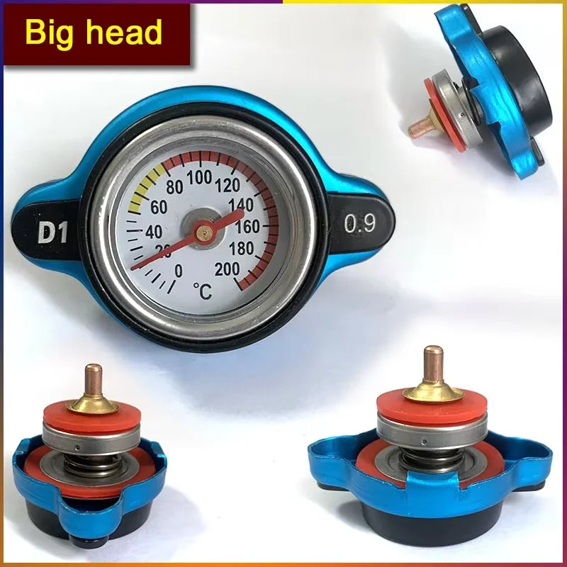 Car Motorcycle Modification Gauge Radiator Cap 0.9/1.1/1.3/1.8bar Small Head And Big Head Tank Cover Thermostatic