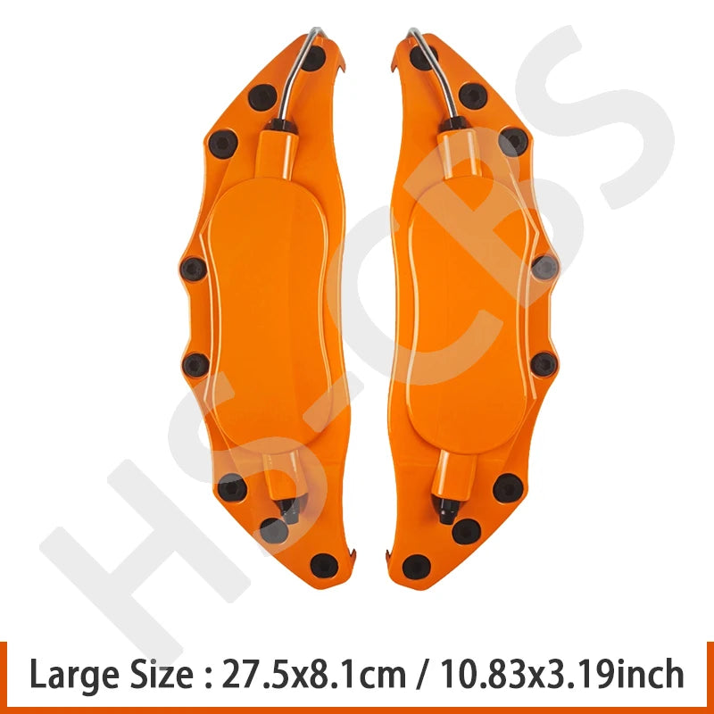 2/4Pcs L/M Metal Car Brake Caliper Cover Stickers Brake Disc Anti Dust Cover Protective Shell Wheel Auto Styling Accessories