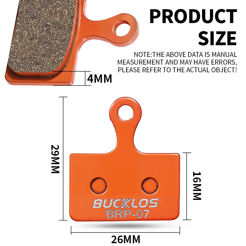 BUCKLOS Bicycle Hydraulic Disc Brake Pads for M9100 Metallic