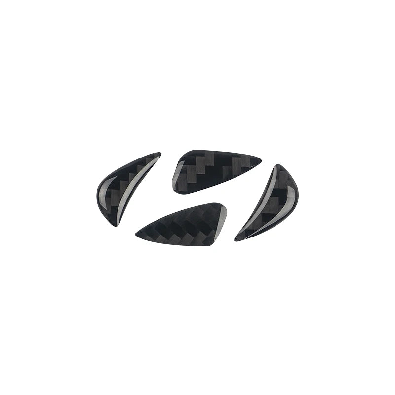 1Pcs Carbon Fiber Car Steering Wheel Sticker Trim For Hyundai Tuson IX35 I30 I20 Elantra Sonata Santa Fe Auto Decals Parts