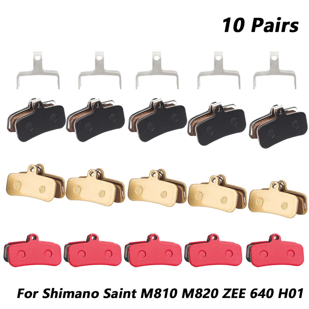 10Pairs Resin/Ceramic/Full Metal Bike Disc Brake Pads For Sa