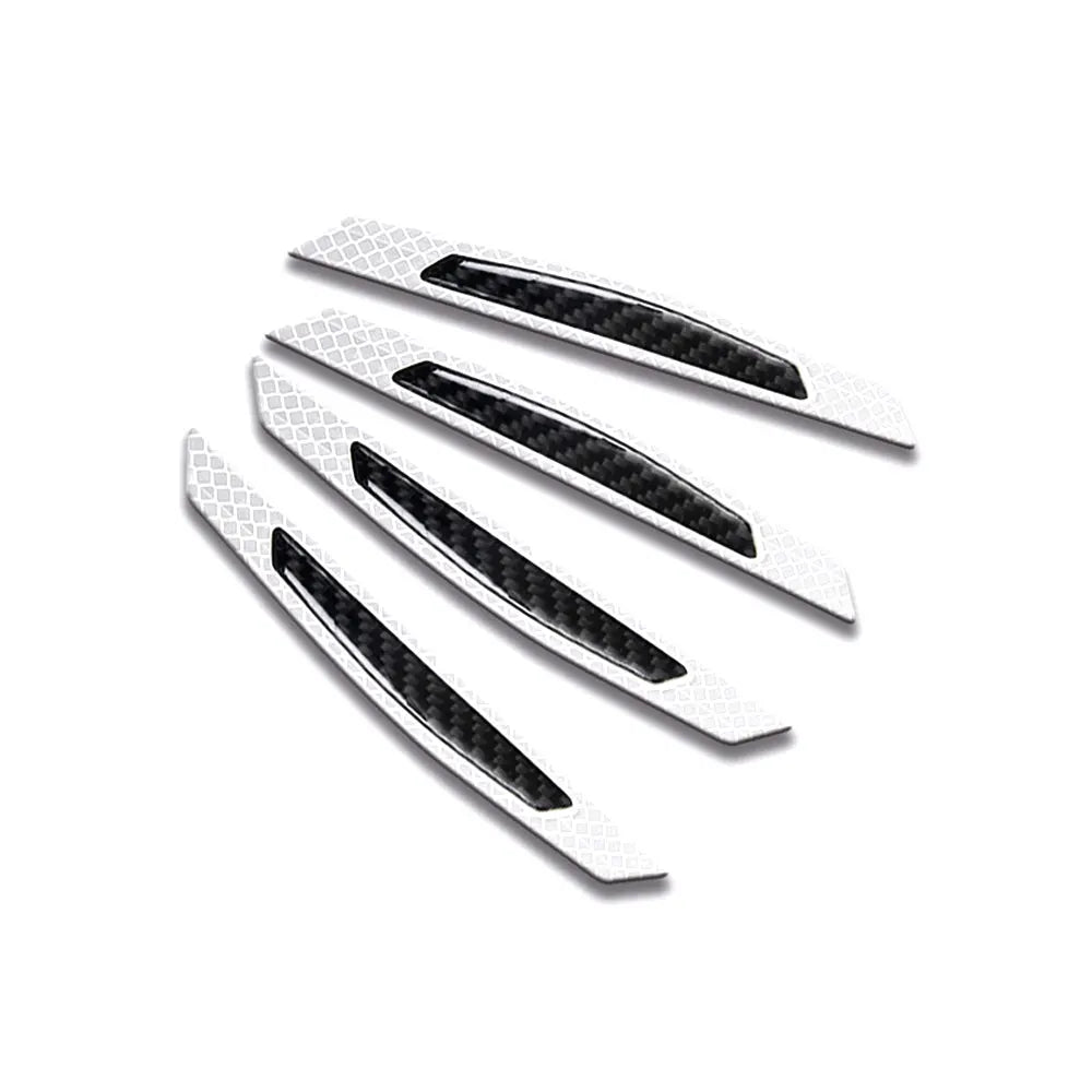 4Pcs/Set Reflective Warning Door Side Edge Protection Anti-Scratch Protector Glue Sticker For Auto Car